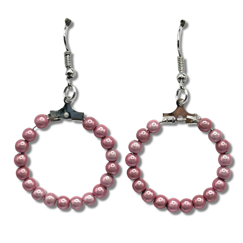 Magic Pink Small Loop Earrings