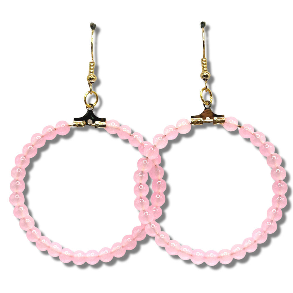 Light Pink Semi-Opaque Large Loop Earrings