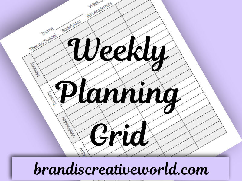 Weekly Planning Grid Page