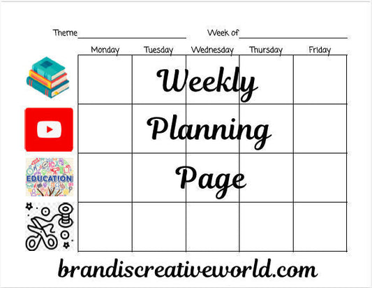 Simple Weekly Planning Page