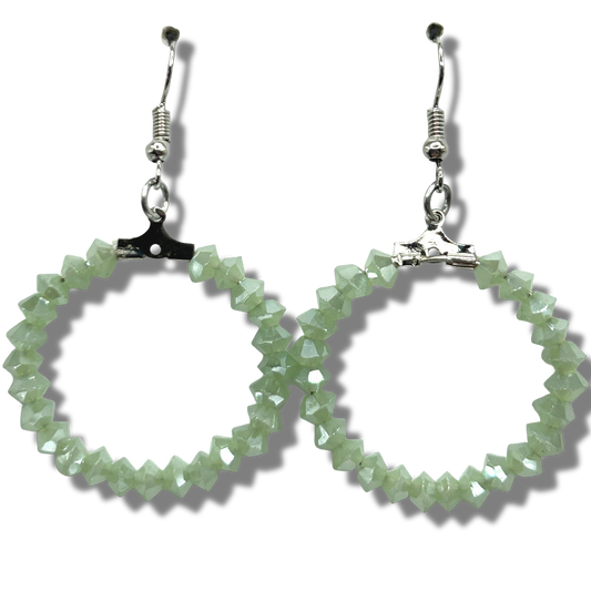 Pale Green Small Loop Earrings