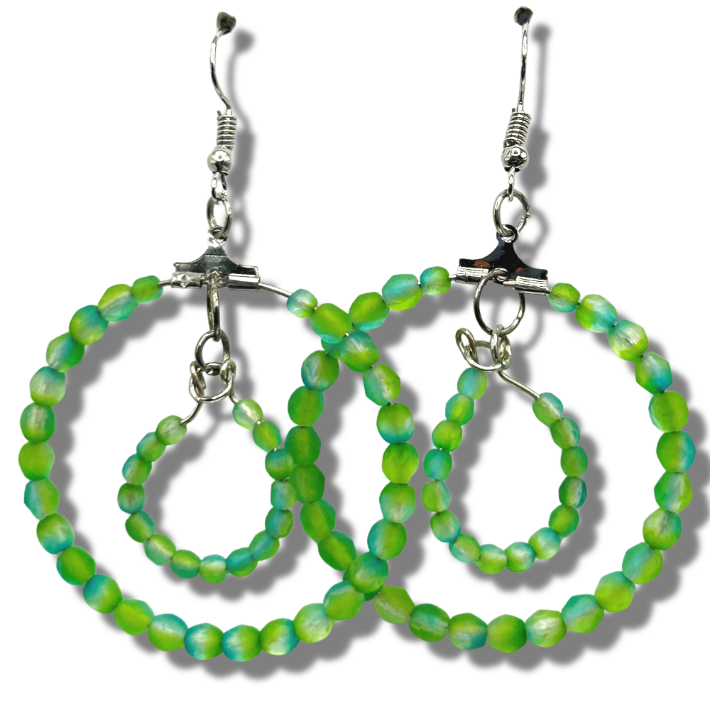 Czech Glass Double Loop Earrings
