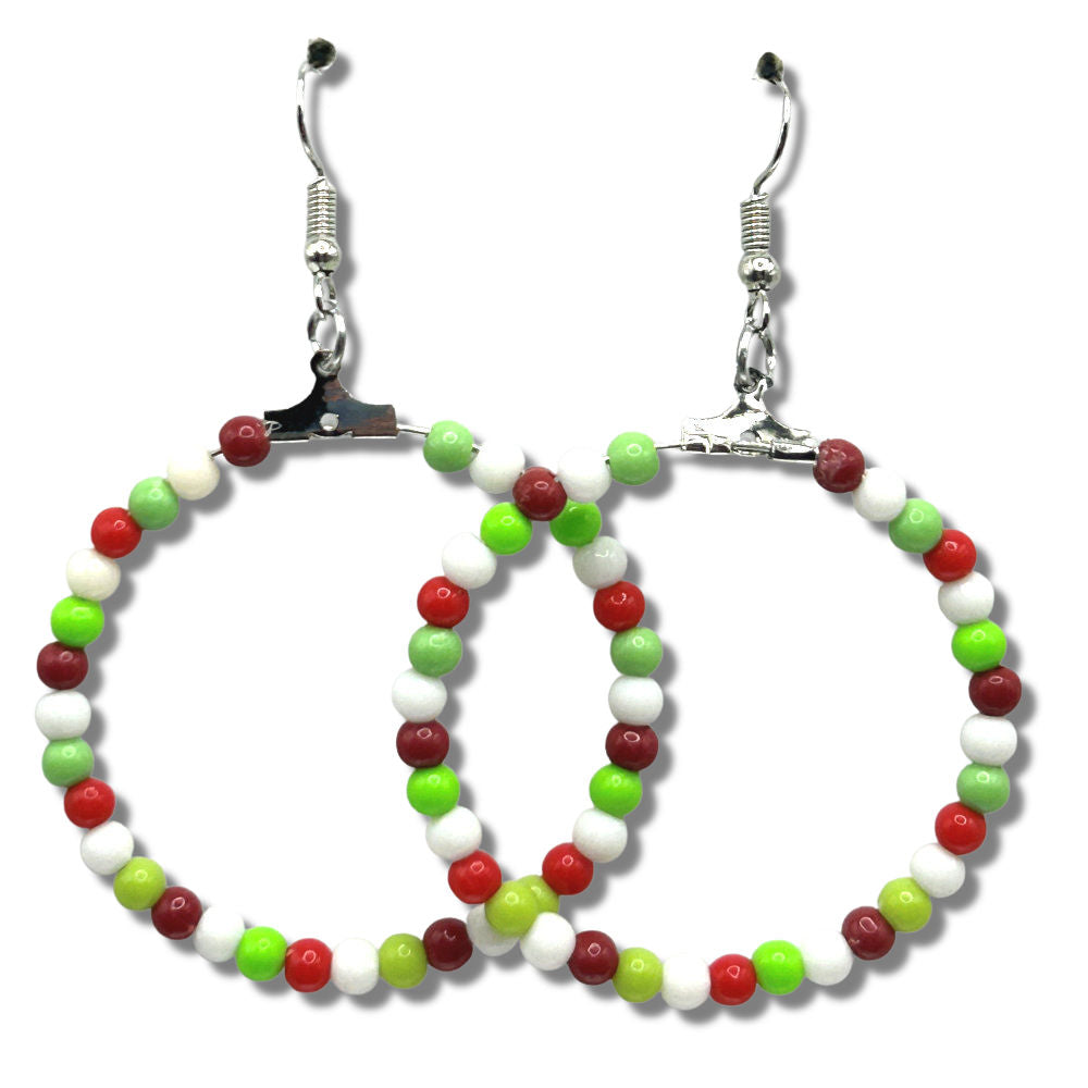 Large Christmas Loop Earrings