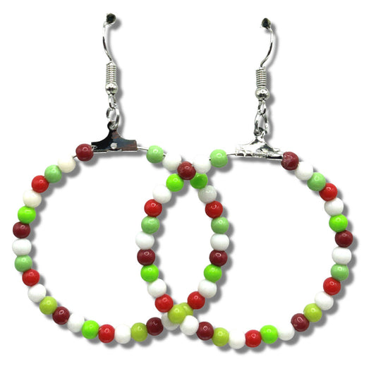 Large Christmas Loop Earrings