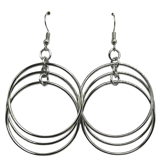Triple Circle Drop Earrings