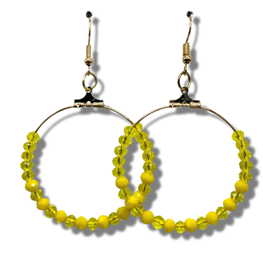 Yellow Large Loop Earrings