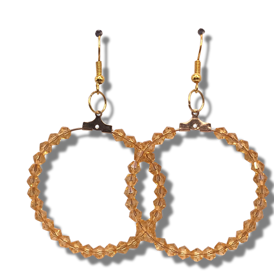 Golden Yellow Large Loop Earrings