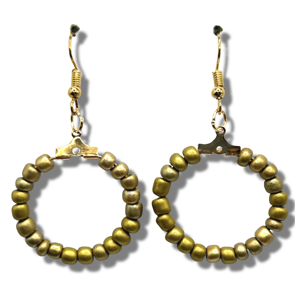 Matte Gold Small Loop Earrings