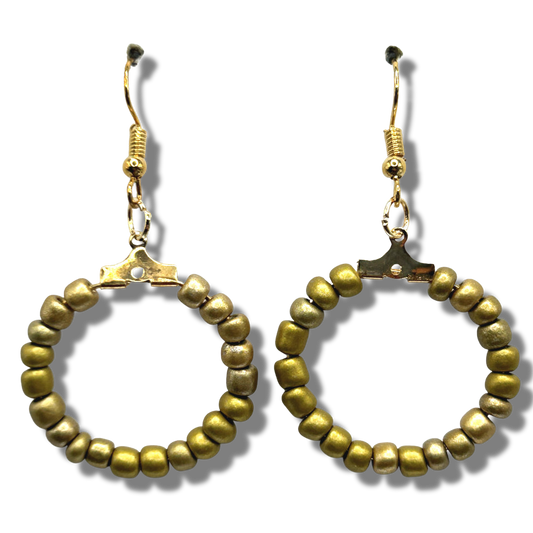 Matte Gold Small Loop Earrings