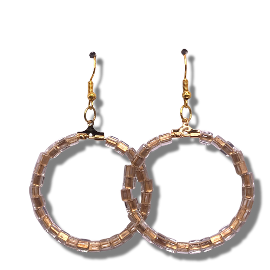 Gold-Lined Large Loop Earrings