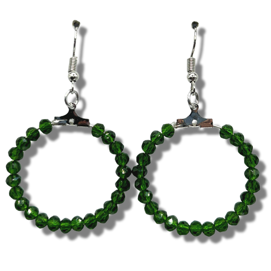 Evergreen Medium Loop Earrings
