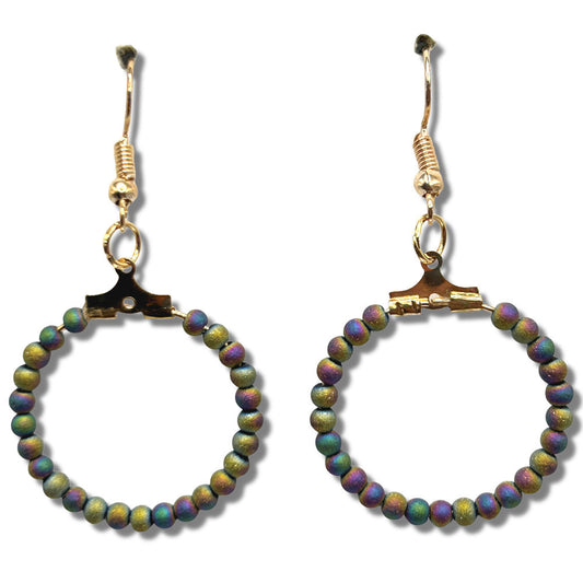 Small Matte Iris Loop Earrings