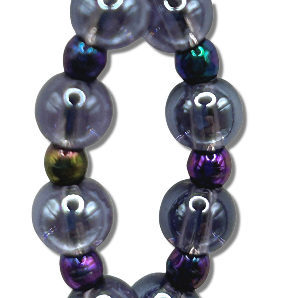 Mixed-Size Purple Large Loop Earrings