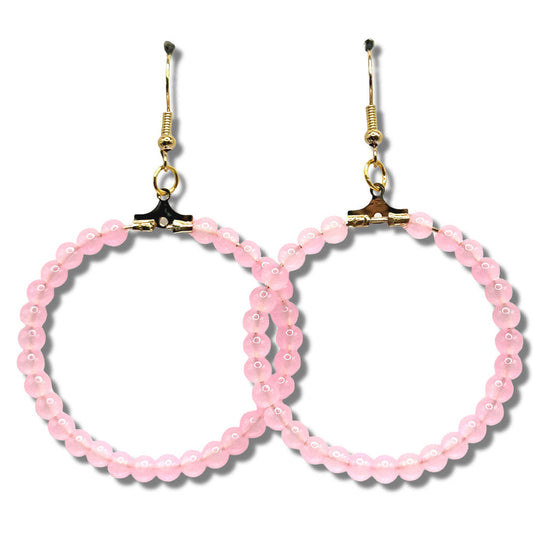 Light Pink Semi-Opaque Large Loop Earrings