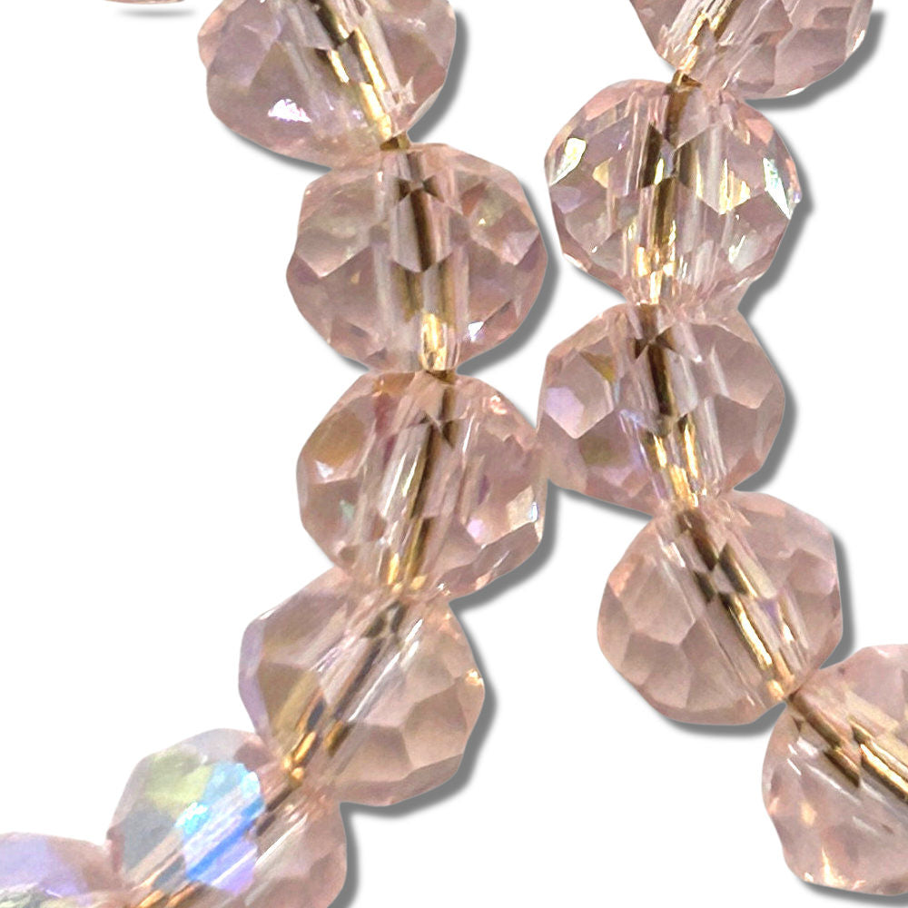 Medium Loop Earrings with Sparkly Pink Beads