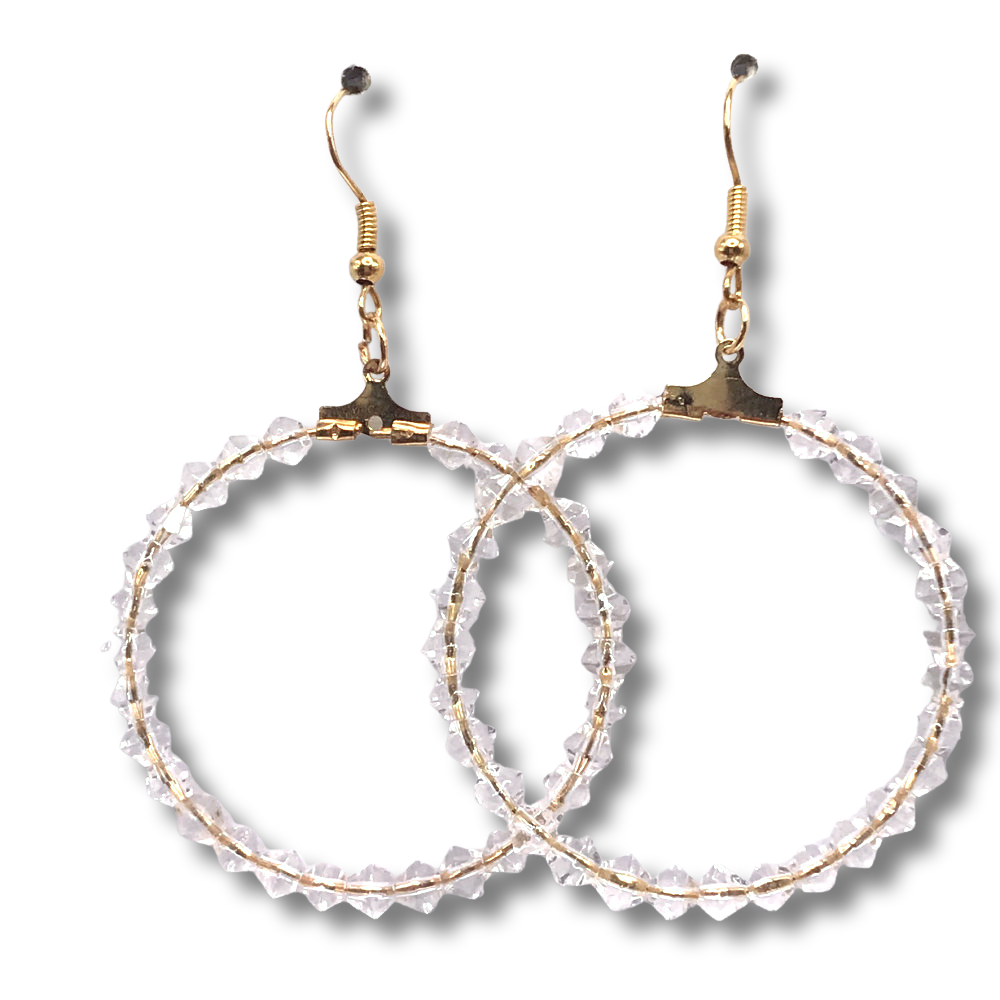 Clear Large Loop Earrings