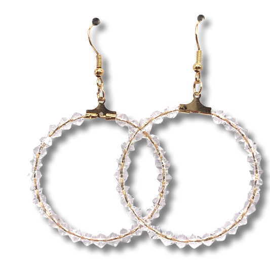 Clear Large Loop Earrings