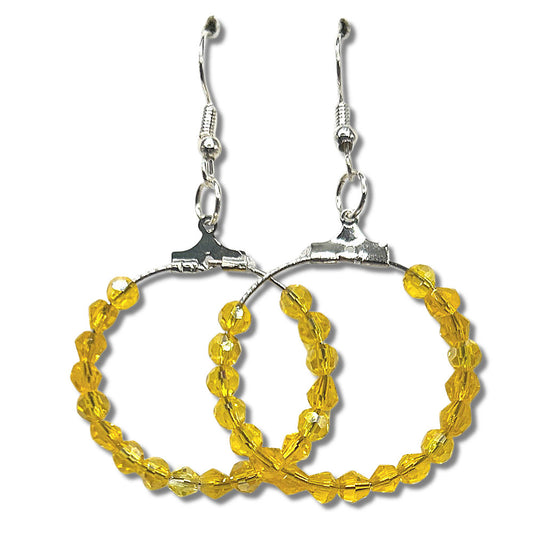 Bright Yellow Small Loop Earrings
