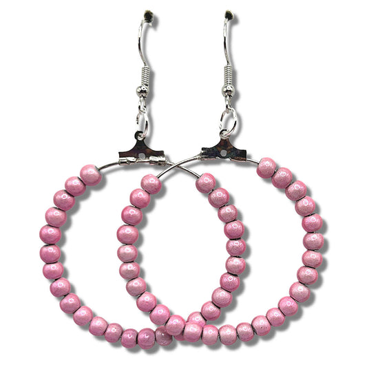 Magic Pink Large Loop Earrings
