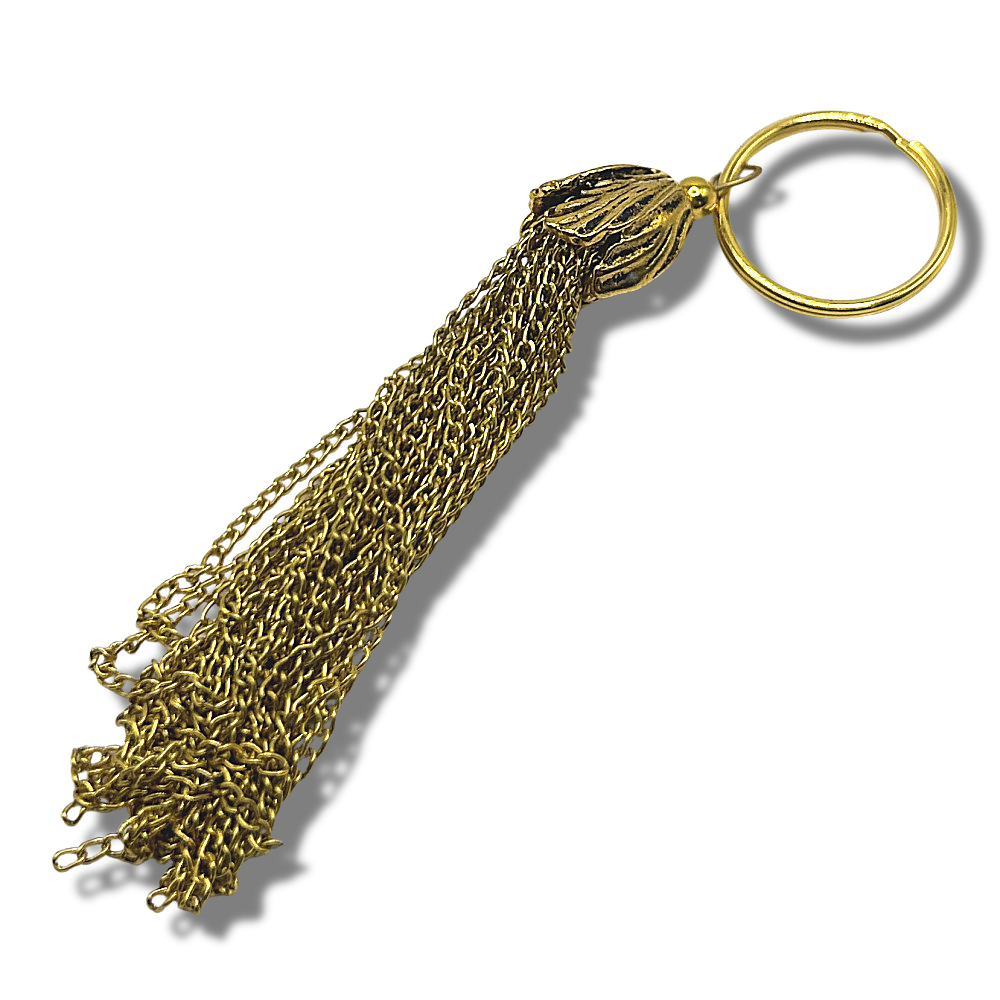 Long Golden Tassel Keyring
