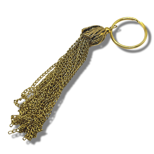 Long Golden Tassel Keyring